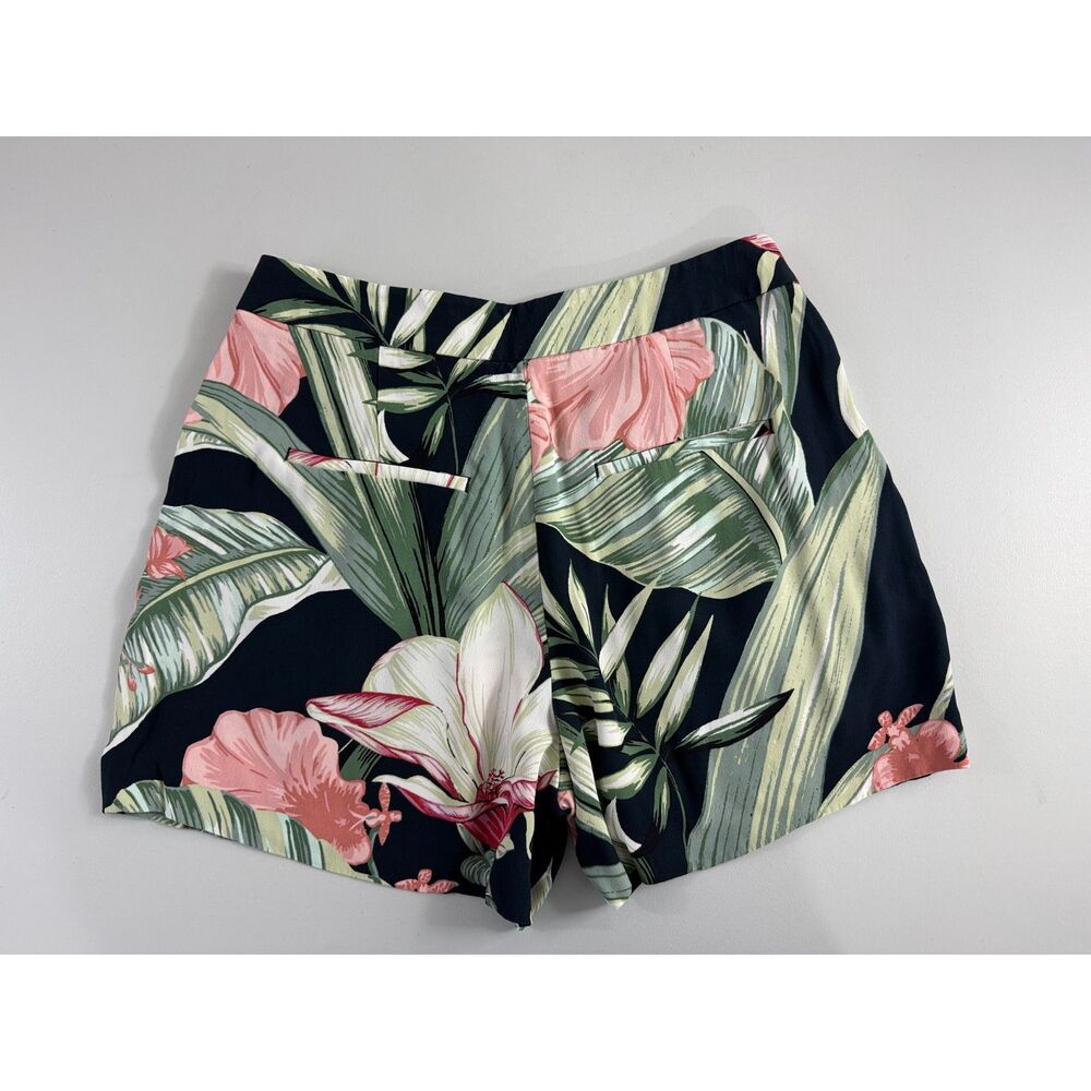 Ann Taylor Women's Floral Tropical Print Dressy Shorts Side Zipper Size 2 - Picture 2 of 12